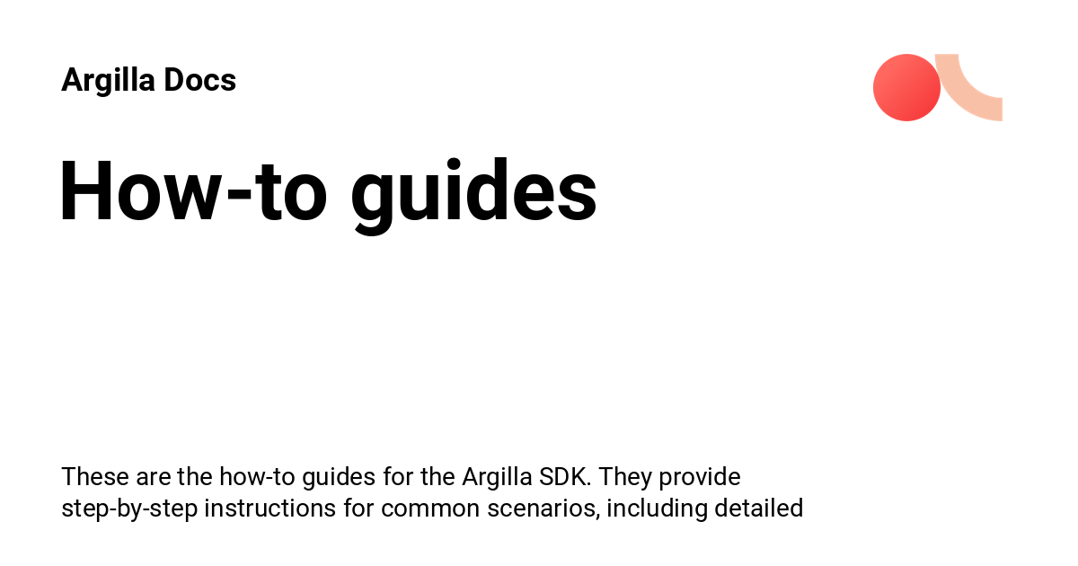 How-to guides - Argilla Docs